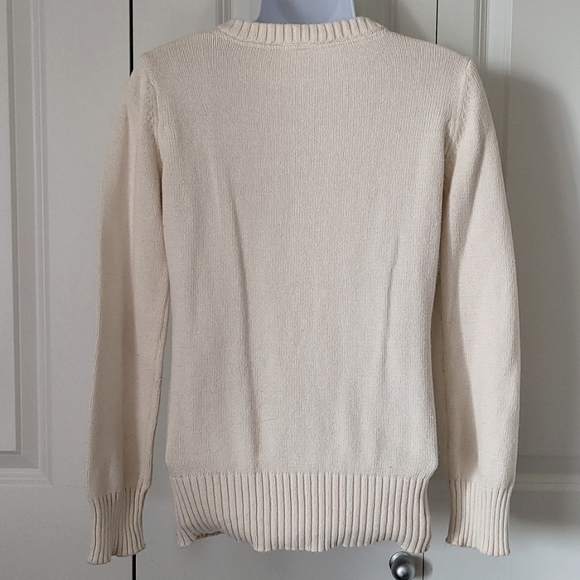 Cream Knit Sweater - Size XS - Picture 3 of 4